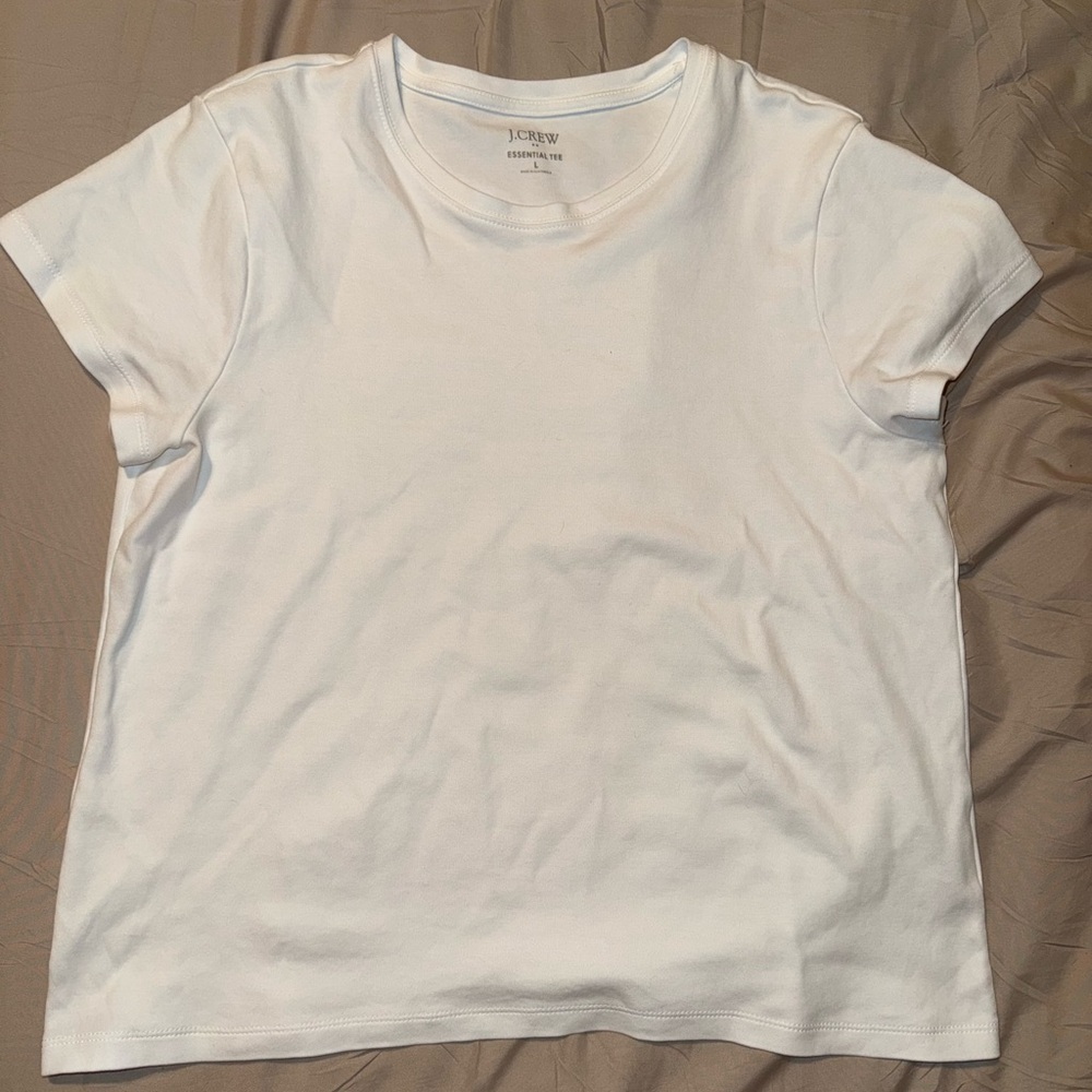 J Crew essential tee white L
